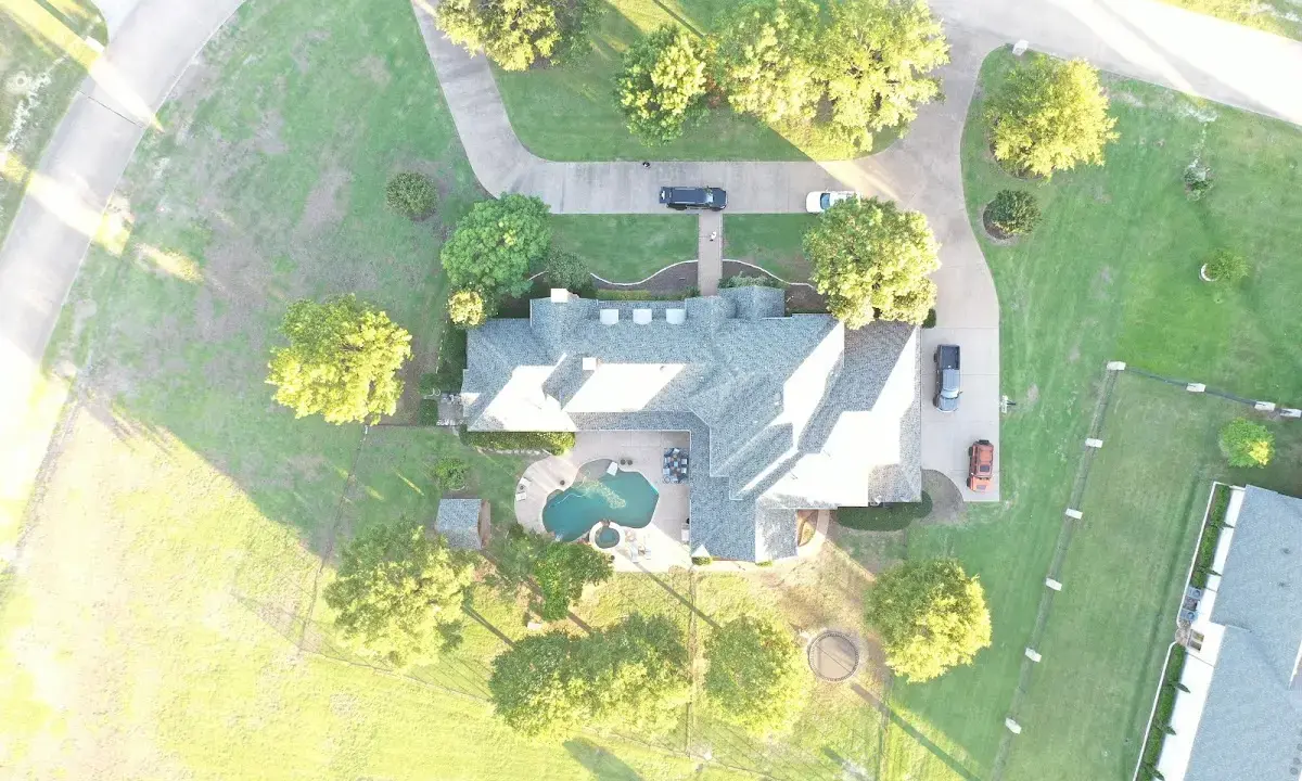 New shingle roof installation on a home in Dripping Springs